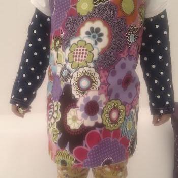 child's apron reversible flowers two for the price of one